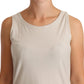 Light Gray 100% Cotton Sleeveless Razor Back Tank Top