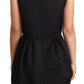 Black Sleeveless Pleated Aline Knee Length Dress