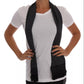 White Cotton Black Silk Scarf Top T-shirt