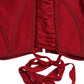 Red Silk Belt Waist Lace Up Strap Corset