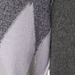 Gray Cashmere Argyle Intarsia Knit Crew Neck Men Sweater