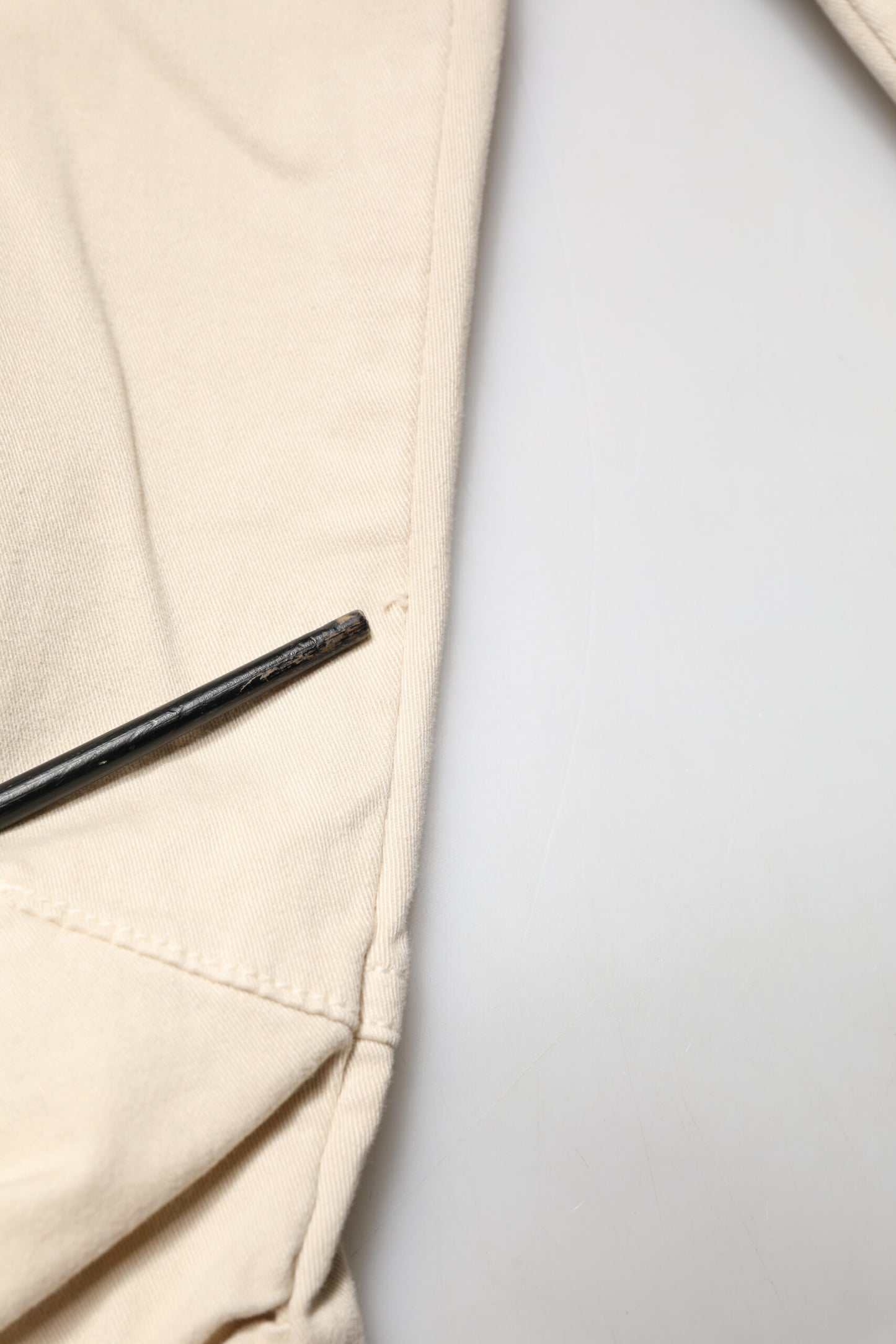 Beige Skinny Fit Mid Waist Men Denim Jeans