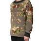 Enchanted Sicily Silk Crewneck Blouse Sweater