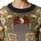 Enchanted Sicily Silk Crewneck Blouse Sweater