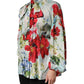 Multicolor Floral Long Sleeves Blouse Top