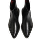 Black Studded Chelsea Short Ankle Boots Shoes