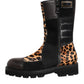 Multicolor Leopard Mid Calf Boots Shoes