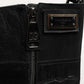 Black Patchwork Leather Mid Calf Boot  Shoes
