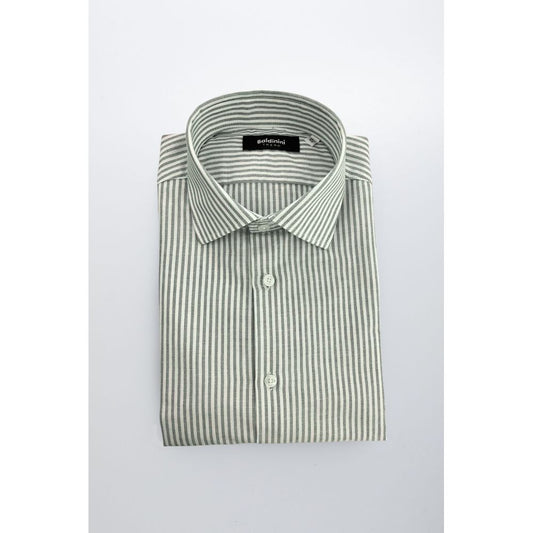 Green Cotton Men Shirt