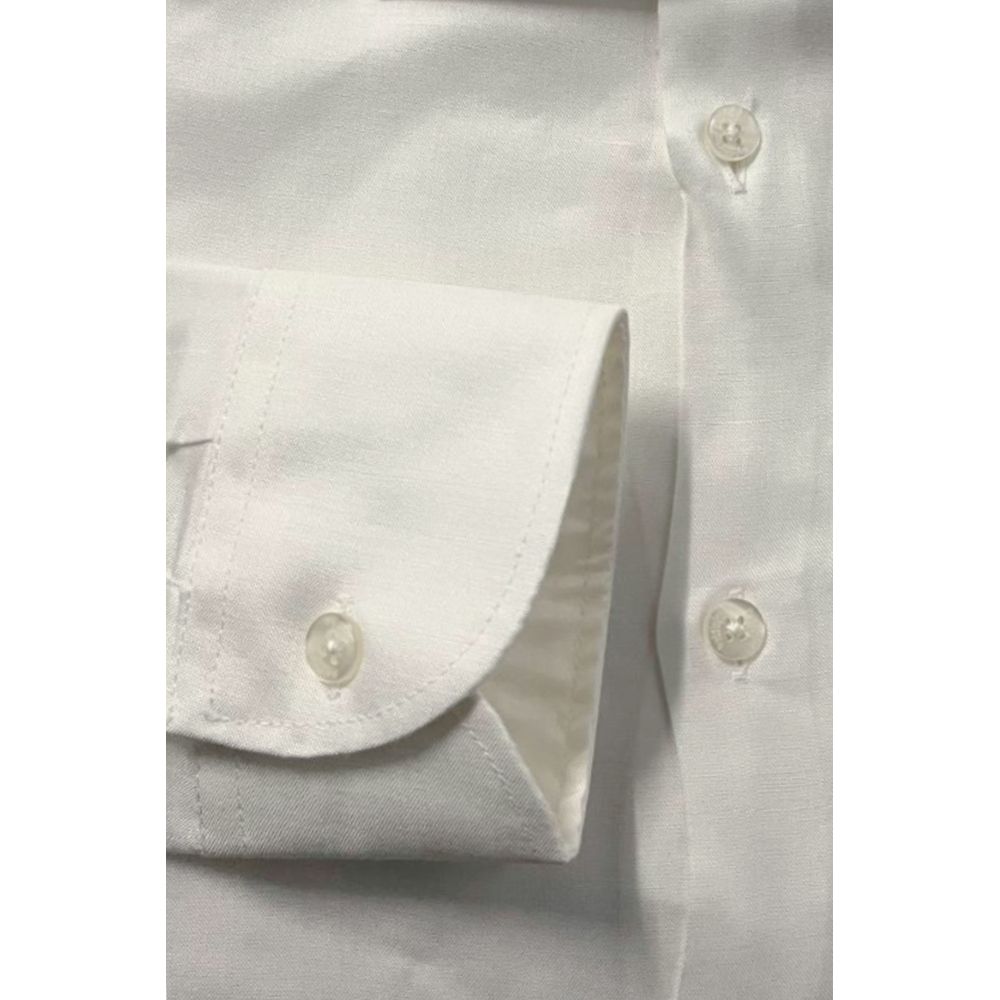 White Cotton Men's Shirt