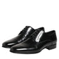 Black Calfskin Leather Derby Men Dress Shoes