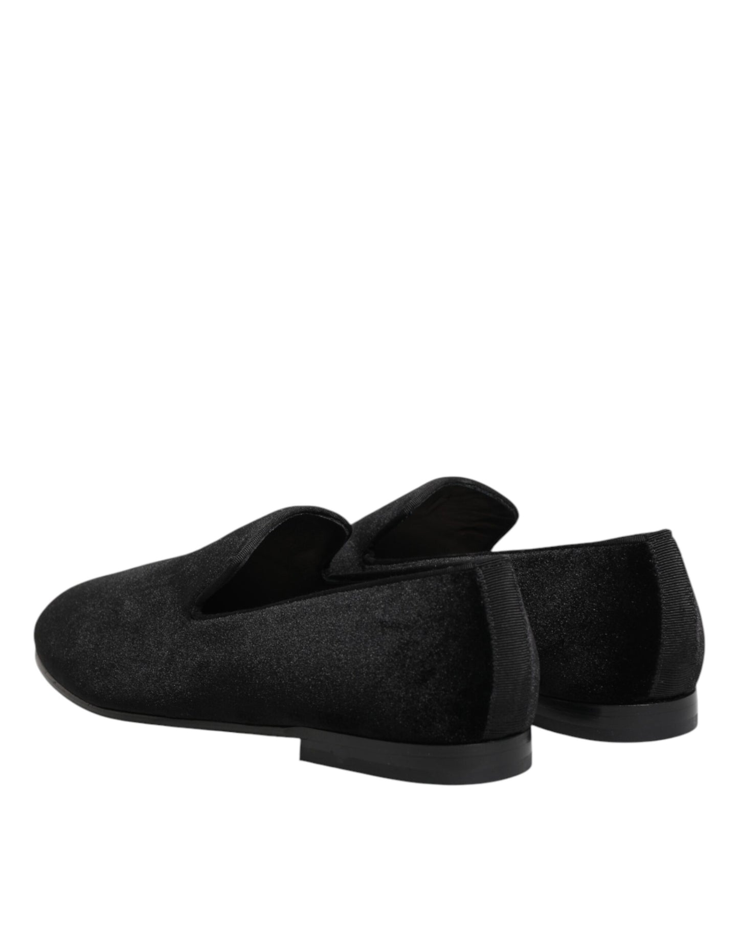 Black Leather Suede Slip On Loafers Dress Shoes