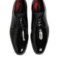 Black Calfskin Leather Derby Dress Shoes