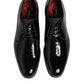 Black Calfskin Leather Derby Dress Shoes