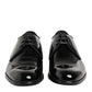 Black Calfskin Leather Derby Dress Shoes