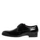 Black Calfskin Leather Derby Dress Shoes