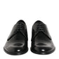 Black Calfskin Leather Derby Dress Shoes
