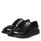 Black Leather Studded Men Formal Derby  Shoes