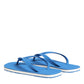 Blue White Logo Beachwear Flats Slipper Shoes