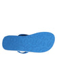 Blue White Logo Beachwear Flats Slipper Shoes