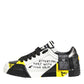 Multicolor Leather Graffiti Low Top Sneakers Shoes