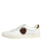 White Heart Embellished Sneakers Shoes