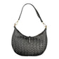 Black Polyurethane Women Shoulder Bag