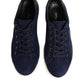 Blue Leather Suede Low Top Sneakers Shoes