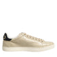 Beige London Low Top Leather Sneakers Shoes