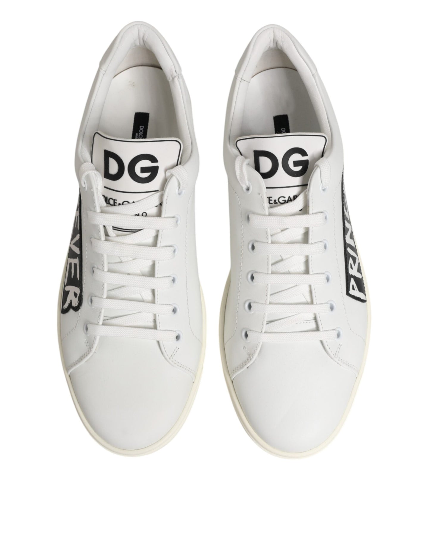 White Prince Leather Low Top Men Sneakers Shoes