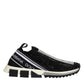 Black Strass Slip On Men Sorrento Sneakers Shoes