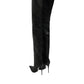Black Leather Stiletto Knee High Boots Shoes