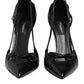 Black Patent Leather High Heels Pumps Shoes