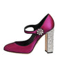 Pink Strass Mary Janes Heels Pumps Shoes