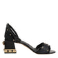 Black Studded Ankle Strap Sandals Shoes