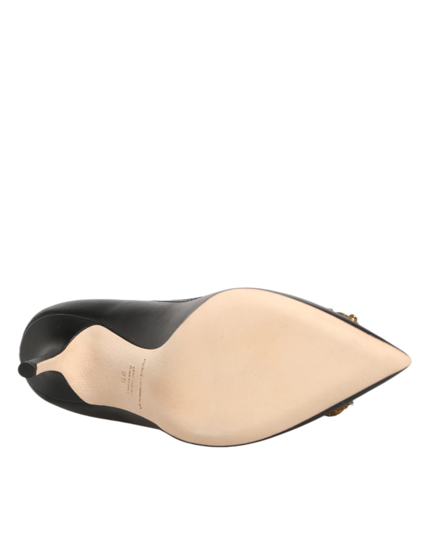 Black Leather DG Amore Heels Pumps Shoes