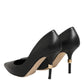 Black Patent Leather High Heels Pumps Shoes