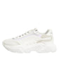 White Leather Daymaster Low Top Sneakers Shoes