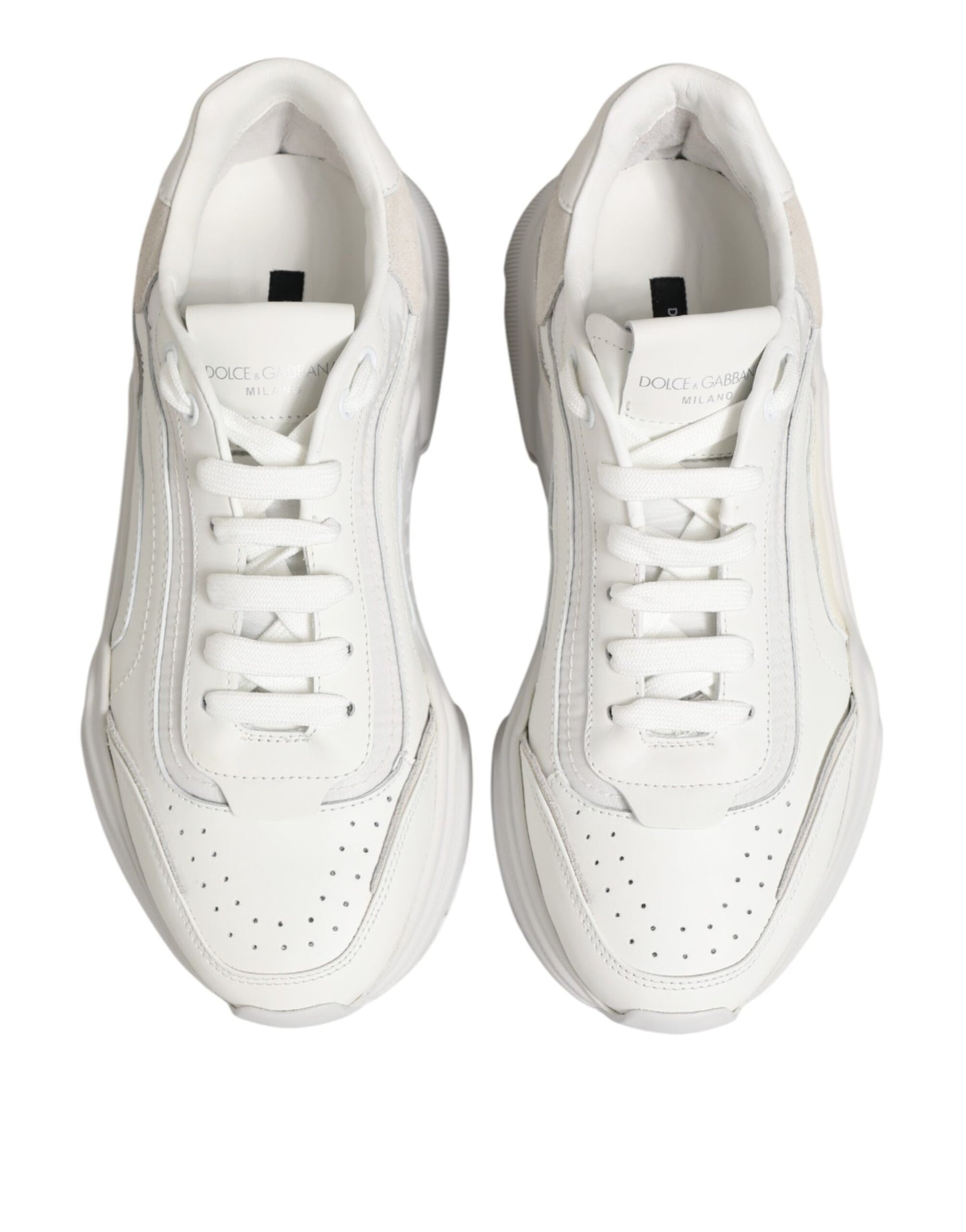 White Leather Daymaster Low Top Sneakers Shoes