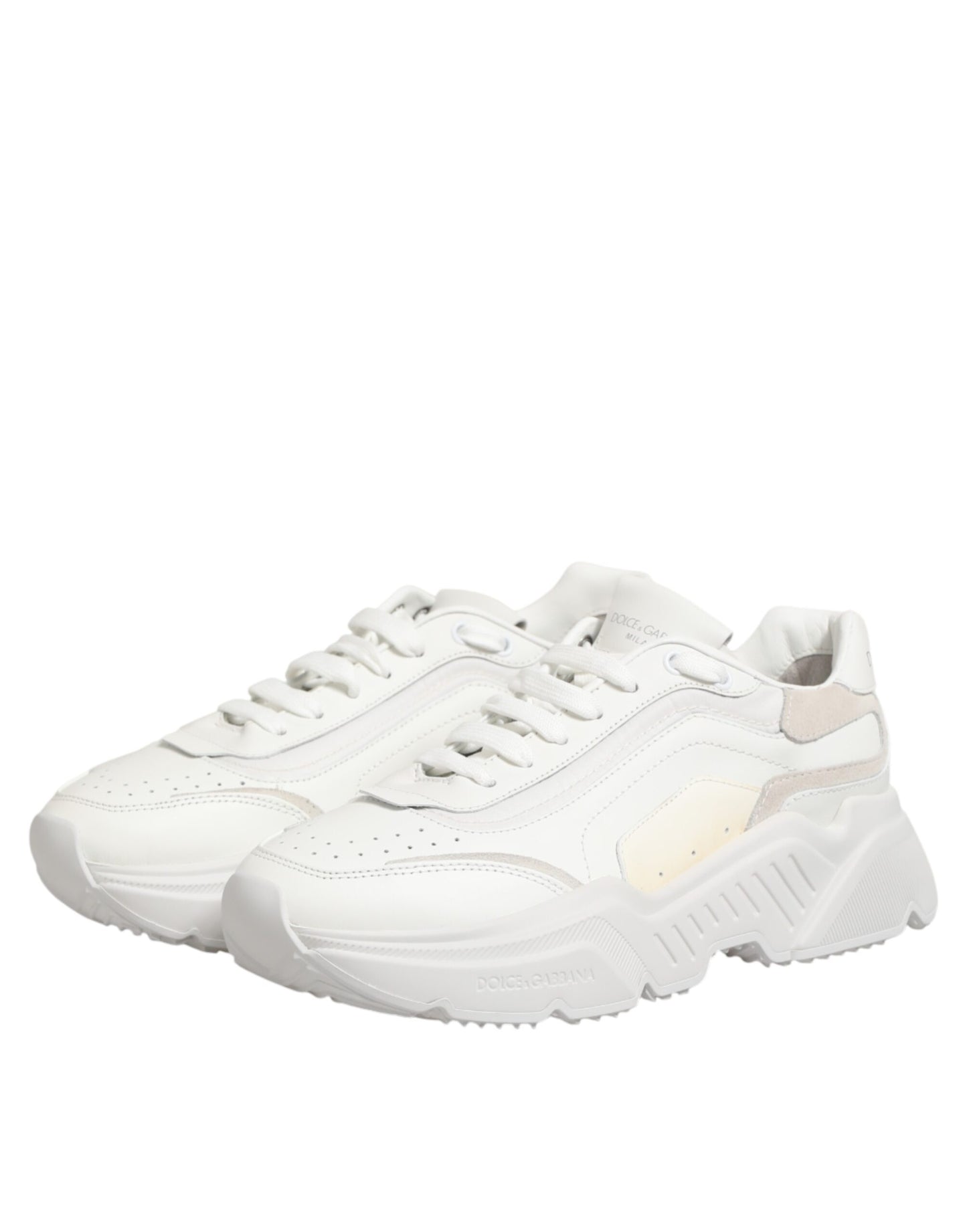 White Leather Daymaster Low Top Sneakers Shoes