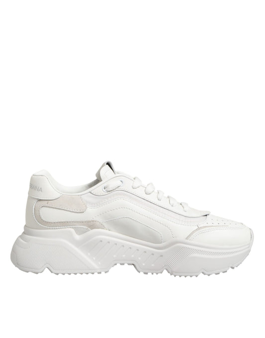 White Leather Daymaster Low Top Sneakers Shoes