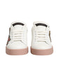 White Leather Sacred Heart Sneakers Shoes