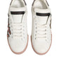 White Leather Sacred Heart Sneakers Shoes