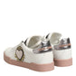 White Leather Sacred Heart Sneakers Shoes
