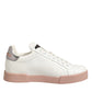 White Leather Sacred Heart Sneakers Shoes