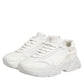 White Leather Daymaster Low Top Sneakers Shoes