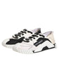 White Black Leather NS1 Sneakers Shoes