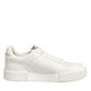 White Leather MIAMI Low Top Sneakers Shoes