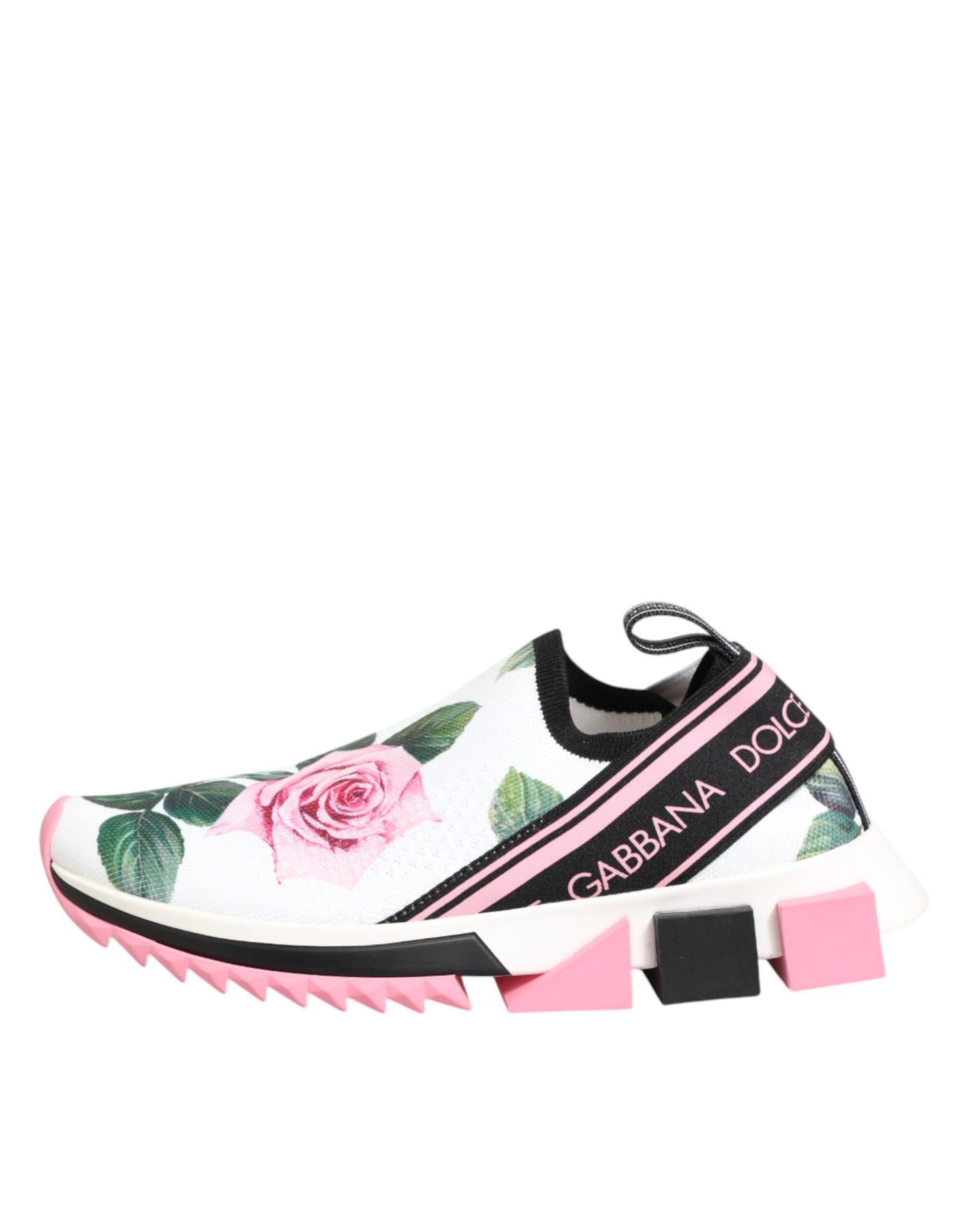White Rose Print Sorrento Sneakers Shoes