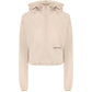Beige Nylon Jackets & Coat